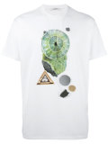 embroidered crystal print T-shirt