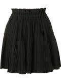 gathered mini skirt