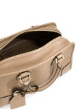 embossed logo shoulder bag