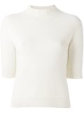 high neck shortsleeved pullover