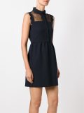 scalloped trim mini dress