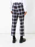 plaid cropped trousers