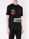 printed appliqué T-shirt 