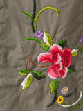 floral embroidery parka