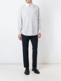 double collar striped shirt