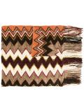 zig-zag pattern tonal scarf