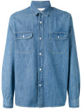 chest pockets denim shirt
