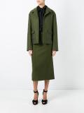 single breasted cropped jacket