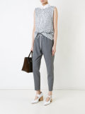 drawstring cropped trousers
