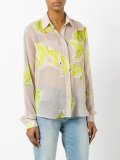 banana print sheer shirt