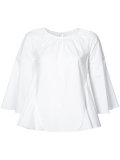 flared short sleeved blouse