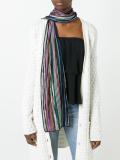 striped knitted scarf