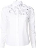 floral embroidered detail shirt