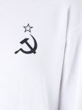 印花袖套头衫