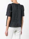 floral embroidered top