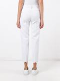 scalloped hem cropped trousers