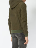suede hooded jacket