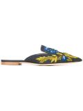 embroidered floral mules 