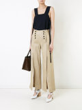 high waist wide leg trousers