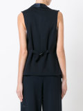 sleeveless blazer-inspired jacket 