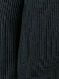 zipped ribbed cardigan