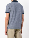 grid pattern polo shirt