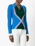 ribbed collar jumper 