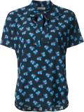 shortsleeved floral blouse