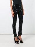 sequin embellished skinny jeans