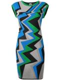 geometric pattern knitted dress