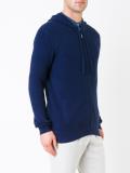 zipped knitted hoodie