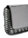 crackled metallic shoulder bag