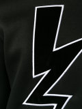 lightning bolt applique sweatshirt