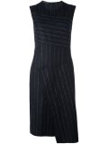 pinstripe asymmetric dress