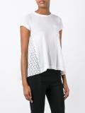 flared eyelet T-shirt