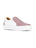 crossed detail slip-on trainers