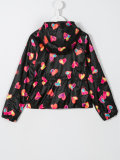 heart print rain jacket 