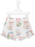tea cup print shorts