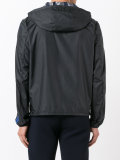 striped detailing raincoat