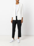 pinstriped cropped trousers