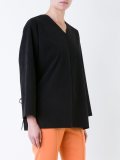 'Suedetee' V-neck pullover