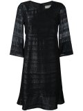 metallic detail knit dress