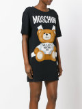 bear print T-shirt dress
