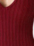v-neck knit dress