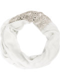 embellished cut out scarf