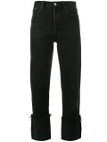 High Rise Straight Leg Jeans with turned up cuffs 