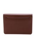 embossed logo clutch 