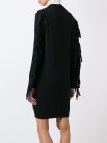 fringe wool dress