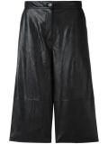 leather effect shorts
