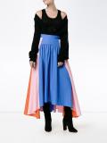 stripe asymmetric skirt
